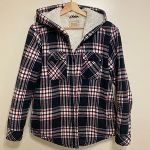 Boston Traders Plaid Flannel Sherpa Small
